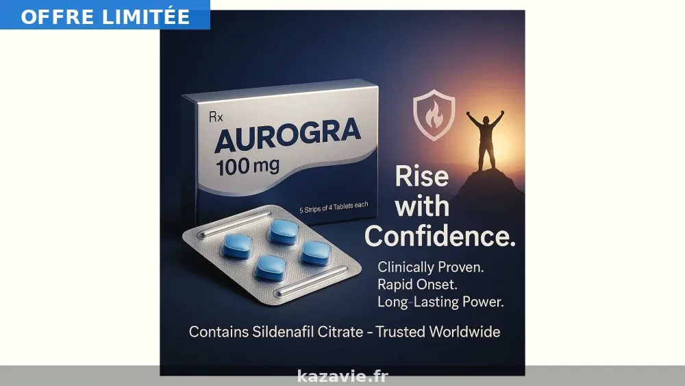 Aurogra 100mg en France dès 0,42€ — pharmacie certifiée