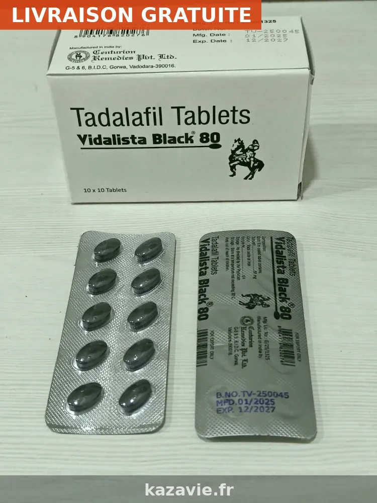 Acheter Vidalista Black 80mg (Tadalafil) en France — pharmacie agréée